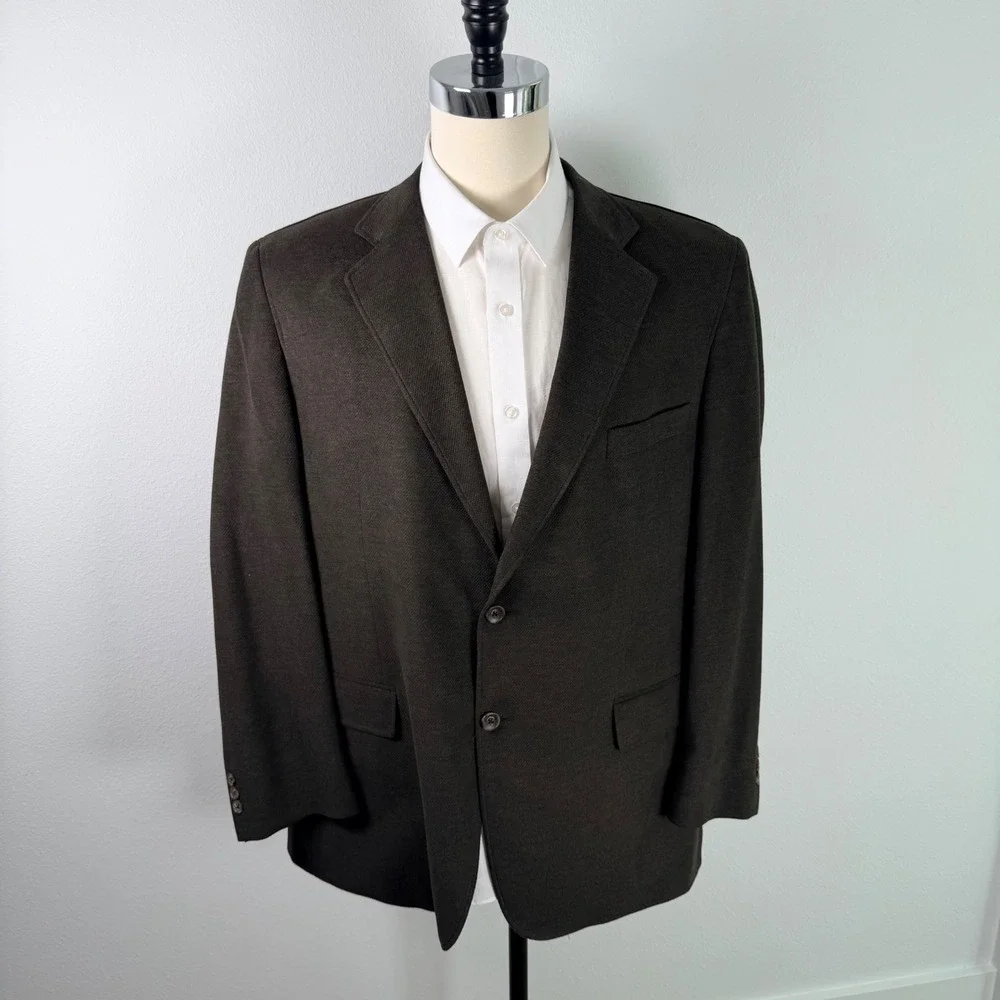 Alexander Julian Colours Mens 46R Brown Two Button Blazer Sport Coat Portugal